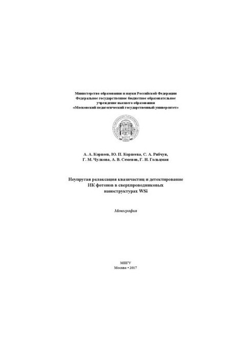 Inelastic relaxation of quasiparticles and detection of IR photons in WSi superconducting nanostructures: Monograph