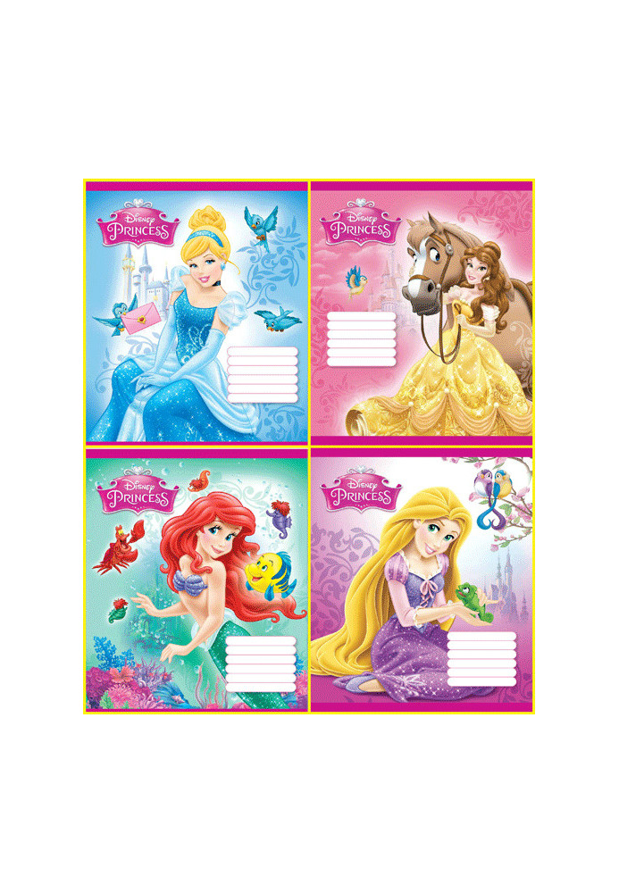 Notebook A5, staple, 12 sheets, line, offset, Disney Princess