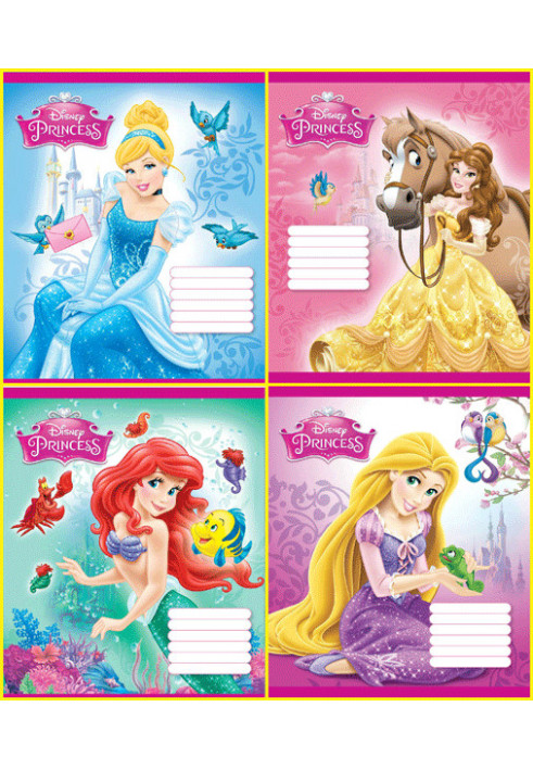 Notebook A5, staple, 12 sheets, line, offset, Disney Princess