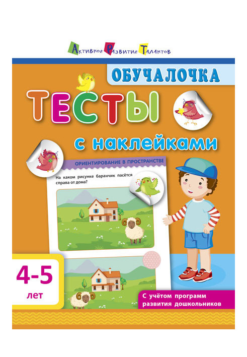 Тесты с наклейками 4–5 лет