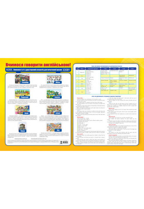 Set of double-sided posters Learning to speak English! Learn to speak English! Grade 1-4 (4 units) Visualization ZPP043