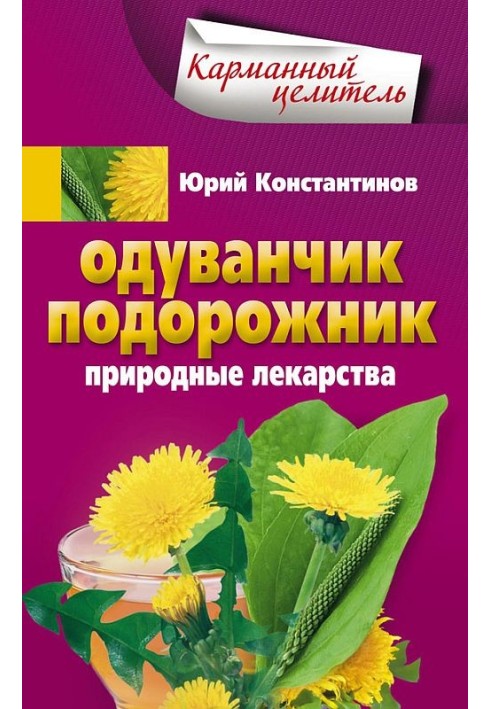 Кульбаба, подорожник. Природні ліки