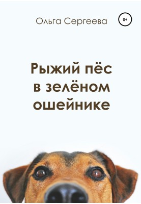 Рудий пес у зеленому нашийнику