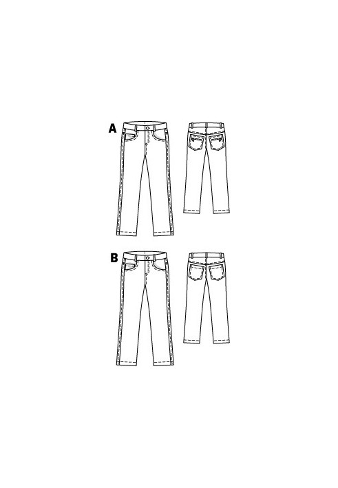 Classic cut jeans pattern (Burda 11/2010, pattern number 146 A) (Burda 11/2010, № викрійки 146 A)