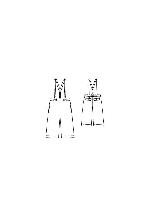 Pattern Linen trousers with suspenders (Burda 4/2012, pattern number 140) (Burda 4/2012, № викрійки 140)