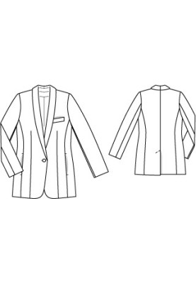 Pattern Jacket blazer oversize (Burda 4/2012, pattern number 133) (Burda 4/2012, № викрійки 133)