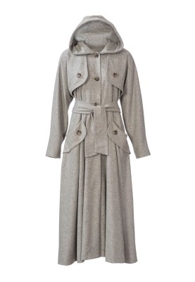 Pattern Vintage coat with a hood (Burda 10/2020, pattern number 114) (Burda 10/2020, № викрійки 114)