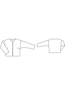 Pattern Straight-cut jacket with sequins (Burda 12/2011, pattern number 131) (Burda 12/2011, № викрійки 131)