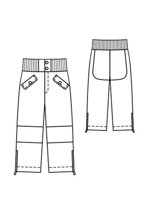 Pattern Warmed sports cut trousers (Burda 11/2011, pattern number 140) (Burda 11/2011, № викрійки 140)