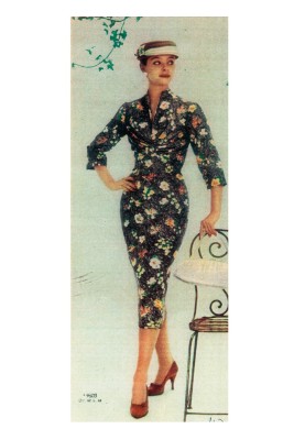 Pattern Vintage sheath dress in the style of the 50s (Burda 11/2012, pattern number 138) (Burda 11/2012, № викрійки 138)