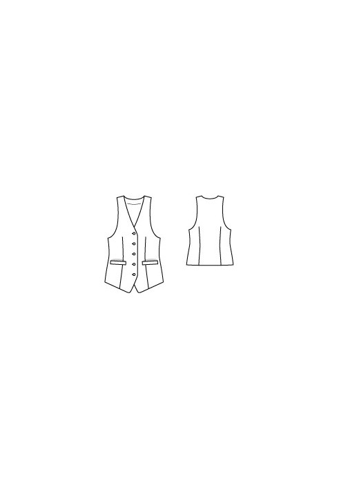 Pattern Vest long fitted silhouette (Burda 12/2012, pattern number 134)