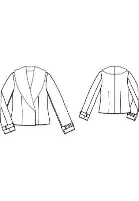 Pattern Double-breasted jacket with shawl collar (Burda 10/2010, pattern number 106)