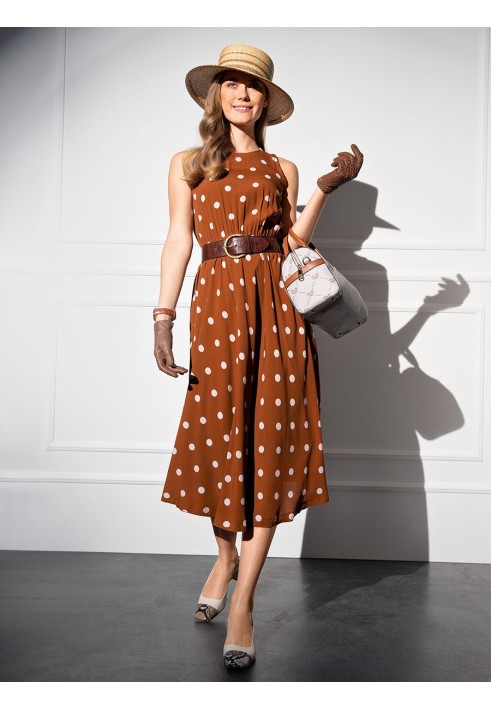 Pattern Dress with polka dots from the movie "Beauty" (Burda 4/2020, pattern number 101 B)