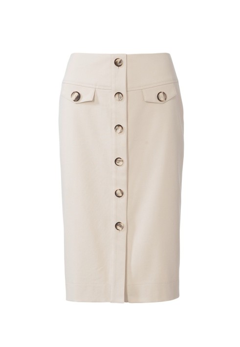 Pattern Pencil skirt with a through fastening on the yoke (Burda 5/2020, pattern number 101)