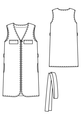 Pattern Dress-vest with zipper (Burda 7/2020, pattern no. 108 A)