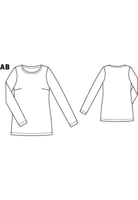 Pattern Pullover made of knitted fabric with lurex (Burda 10/2010, pattern number 140 B)