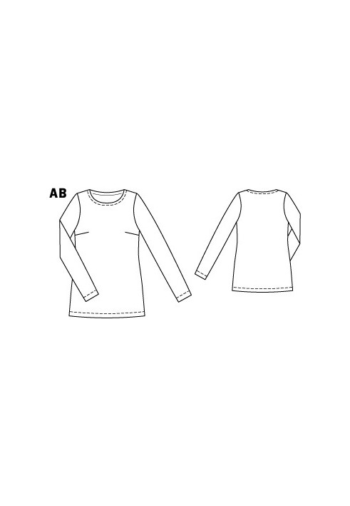 Pattern Pullover made of knitted fabric with lurex (Burda 10/2010, pattern number 140 B)