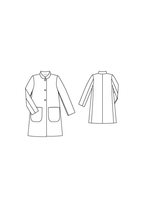 Pattern Coat with stand-up collar and patch pockets (Burda 11/2010, pattern number 102)