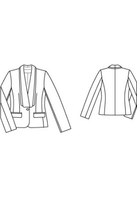 Pattern Jacket with a double shawl collar (Burda 12/2011, pattern number 121)