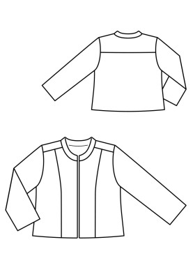 Викрійка Жакет короткий з тканини з пайєтками (Burda 6/2020, № викрійки 117)