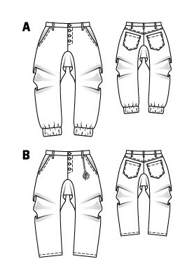 Выкройка Брюки в джинсовом стиле (Burda 10/2012, № выкройки 149 A)