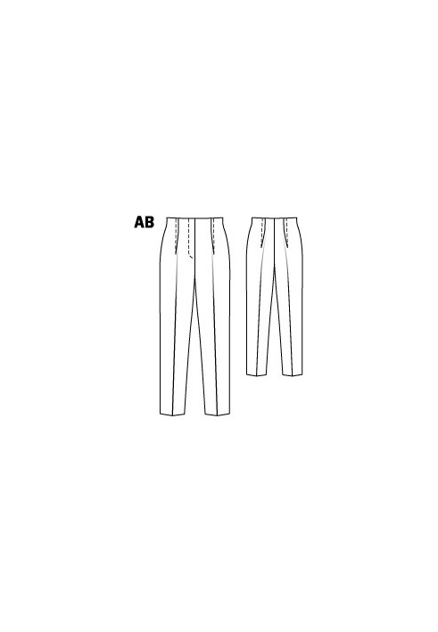 Pattern Pants with a high waist and outward folds (Burda 12/2010, pattern number 108 A)