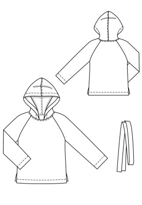 Pattern Anorak with raglan sleeves and hood (Burda 10/2018, pattern number 119)