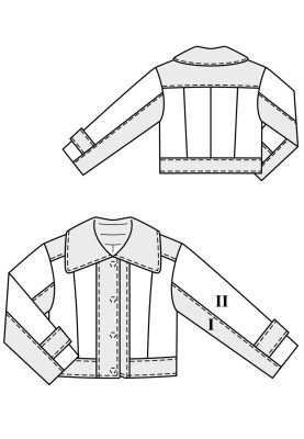 Pattern Short jacket with contrasting details (Burda 11/2019, pattern number 121)