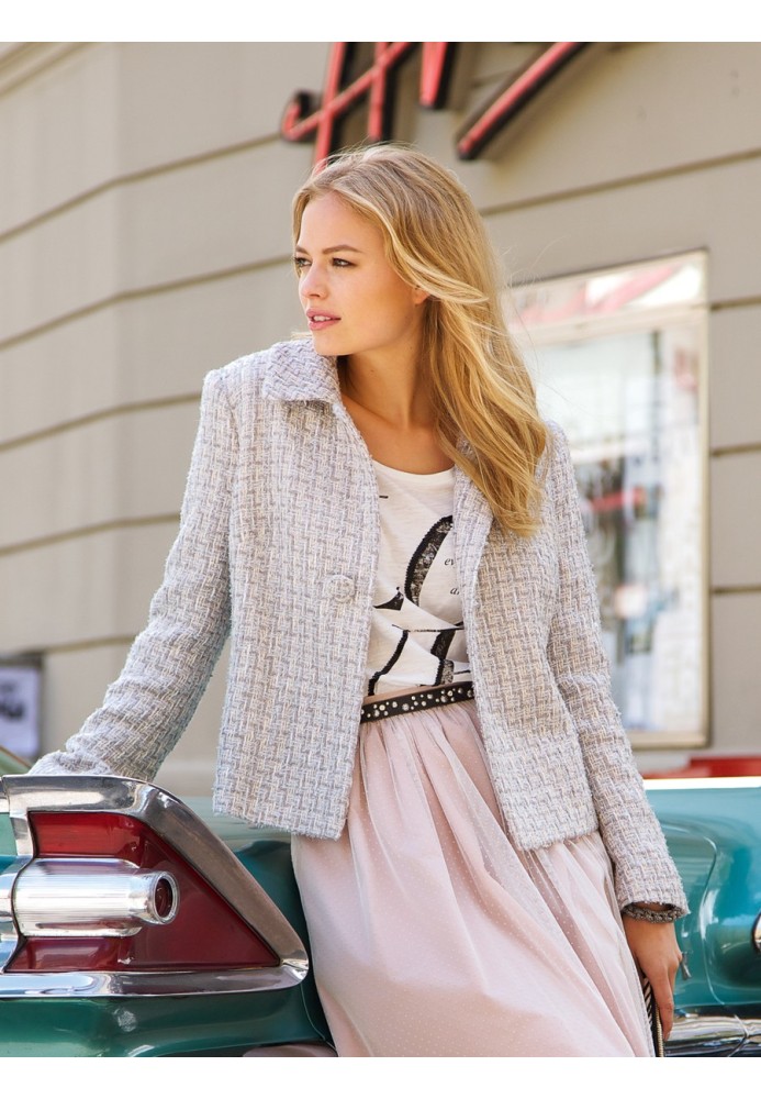 Pattern Boucle jacket with turn-down collar (Burda 10/2012, pattern number 124)