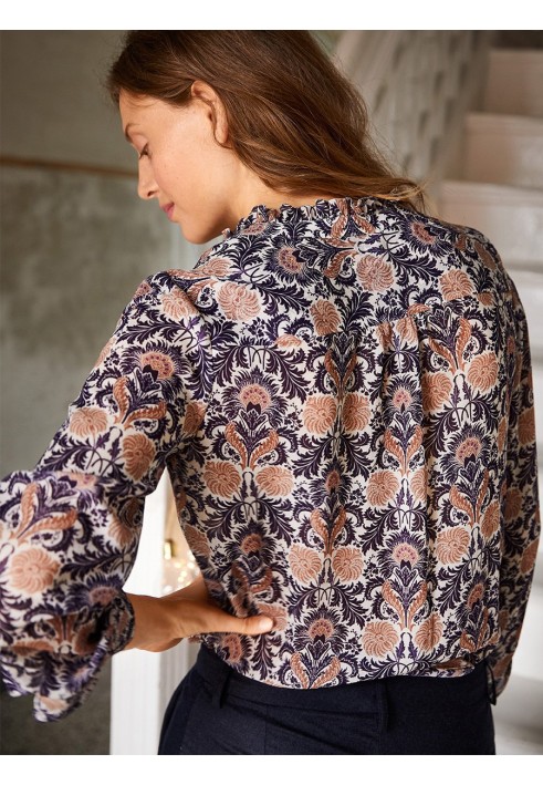 Pattern Shirt cut blouse with frills (Burda 12/2019, pattern number 101 A)