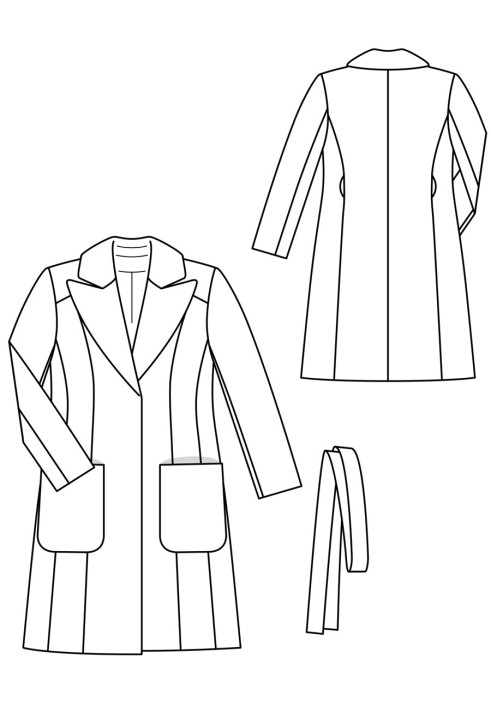 Pattern Single-breasted tailored coat (Burda 11/2017, pattern number 125)