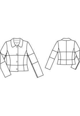 Pattern Single-breasted jacket with button fastening (Burda 12/2011, pattern number 103)