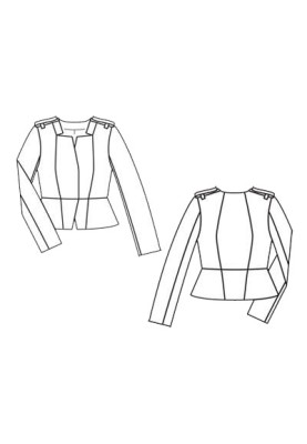 Pattern Silk jacket with basque (Burda 11/2011, pattern number 104 A)