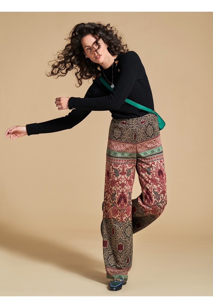 Pattern Wide-cut trousers made of knitted fabric (Burda 10/2020, pattern number 103)