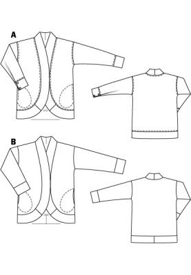 Pattern Jacket straight cut with pockets in the seams (Burda 11/2010, pattern number 133 A)