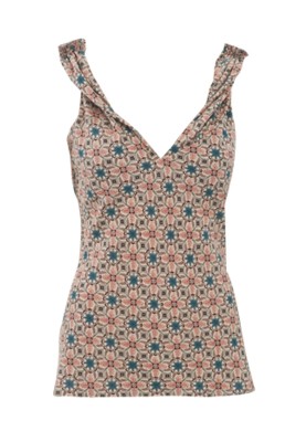 Pattern Top of a fitted silhouette with twisted straps (Burda 12/2011, pattern number 122 A)