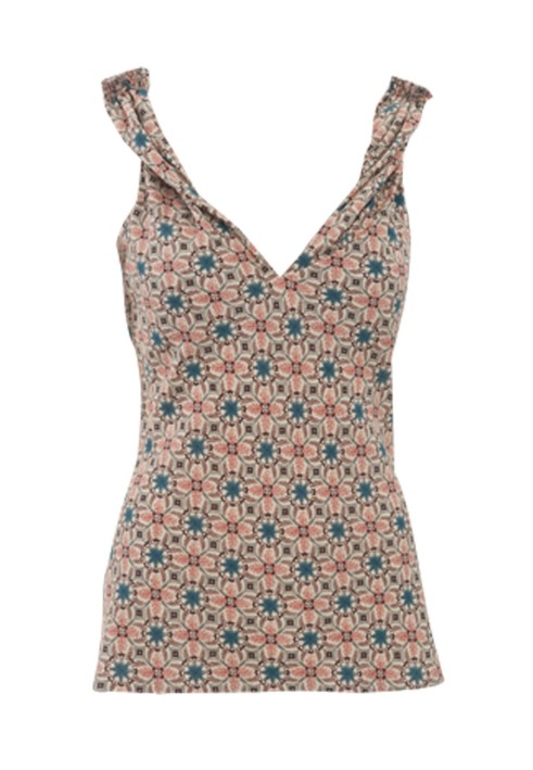 Pattern Top of a fitted silhouette with twisted straps (Burda 12/2011, pattern number 122 A)