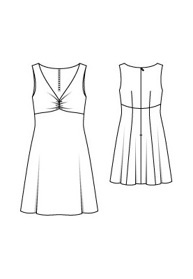 Empire style dress pattern (Burda 12/2012, pattern number 110)