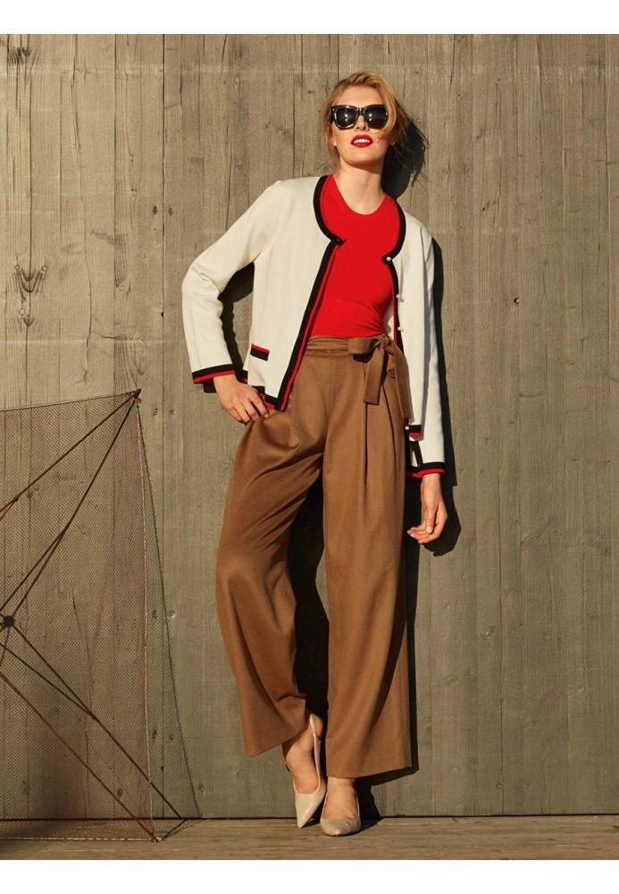 Pattern Marlene trousers with a tie belt (Burda 10/2018, pattern number 114)