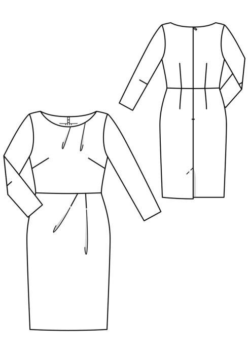 Pattern Sheath dress cutaway with a boat neck (Burda 10/2018, pattern number 113)