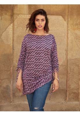 Pattern Straight cut pullover with draperies (Burda 10/2018, pattern number 122 B)