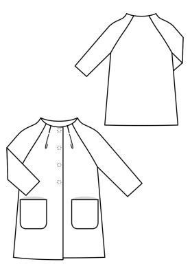 Pattern Coat of flared cut with raglan sleeves (Burda 12/2018, pattern number 131)