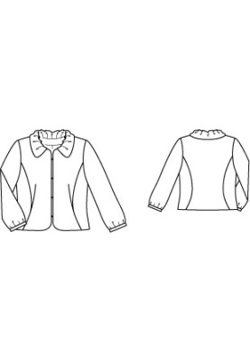 Short jacket pattern with a gathered collar (Burda 12/2012, pattern number 115)