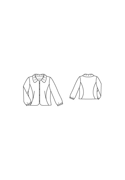 Short jacket pattern with a gathered collar (Burda 12/2012, pattern number 115)