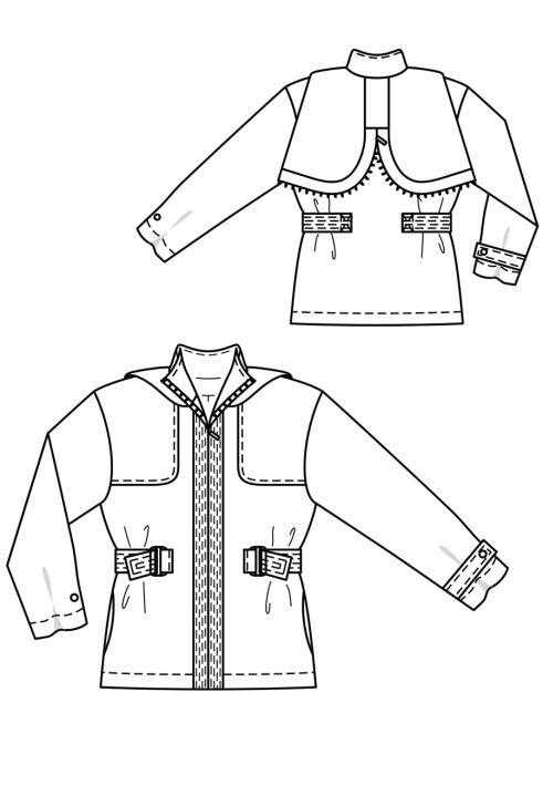 Pattern Jacket with a folding hood (Burda 11/2017, pattern number 103)