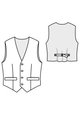 Pattern Vest of a classic cut with bevelled pleats (Burda 10/2019, pattern number 121)