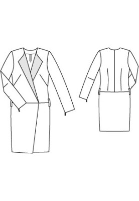 Pattern Dress-coat with contrasting lapels (Burda 11/2012, pattern number 133)