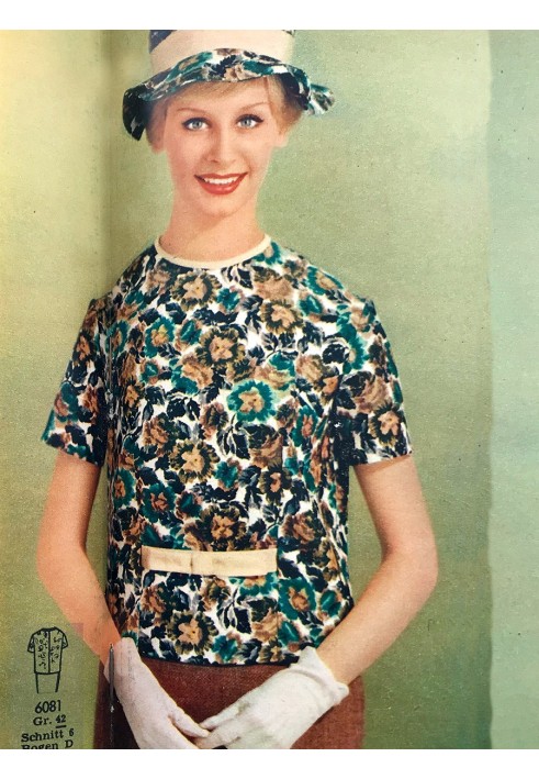 Pattern Velvet blouse from Burda Moden 9/1959 (Burda 10/2019, pattern number 119)