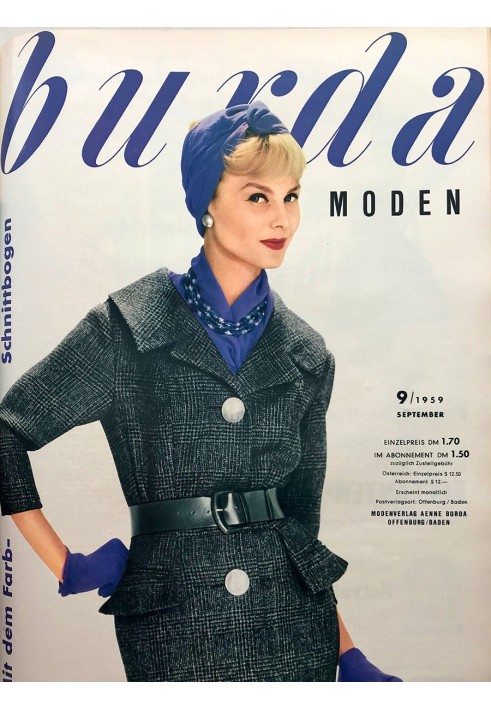 Викрійка Блузка оксамитова з Burda Moden 9/1959 (Burda 10/2019, № викрійки 119)