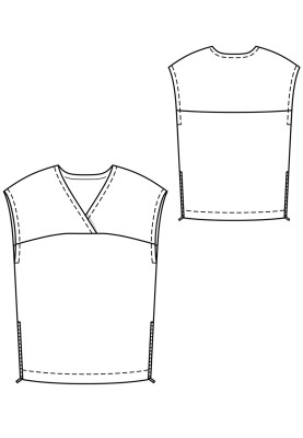 Выкройка Трикотажный жилет просторного кроя (Burda 10/2017, № выкройки 127)